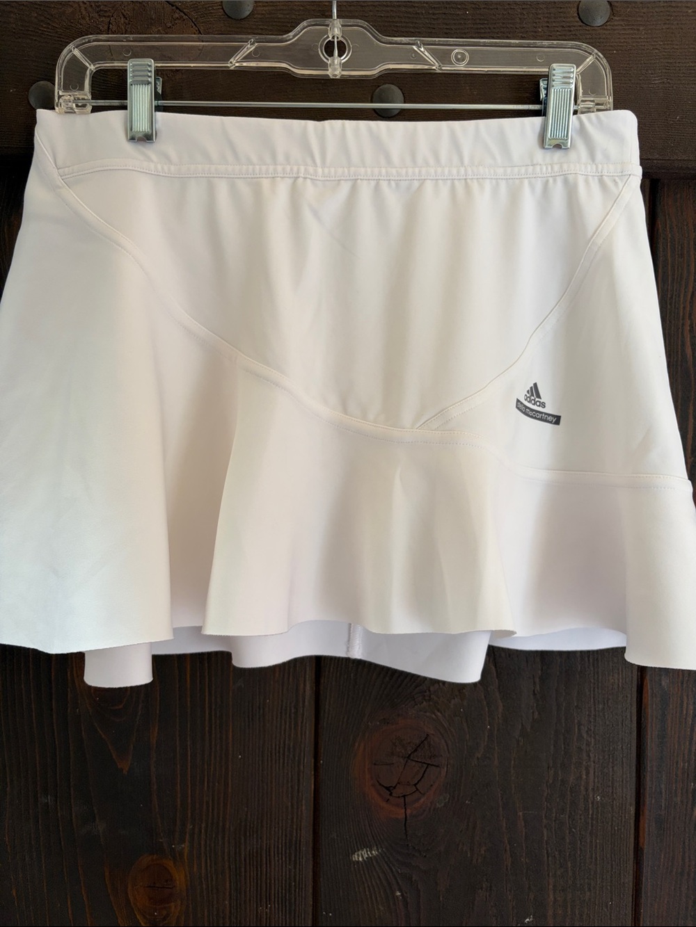 adidas White Ruffle Tennis Skirt with Built-In Shorts